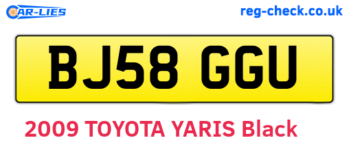 BJ58GGU are the vehicle registration plates.