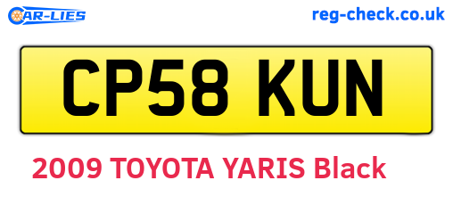 CP58KUN are the vehicle registration plates.