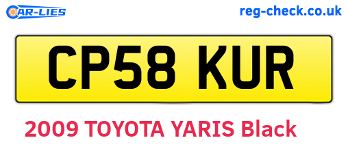 CP58KUR are the vehicle registration plates.