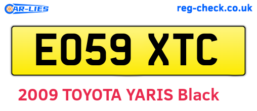 EO59XTC are the vehicle registration plates.