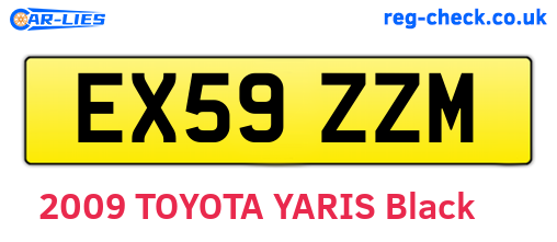 EX59ZZM are the vehicle registration plates.