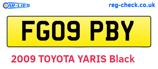FG09PBY are the vehicle registration plates.
