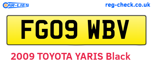 FG09WBV are the vehicle registration plates.