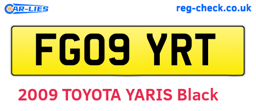 FG09YRT are the vehicle registration plates.