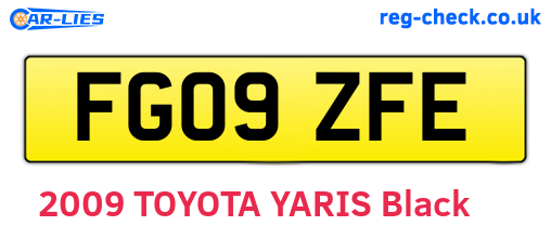 FG09ZFE are the vehicle registration plates.