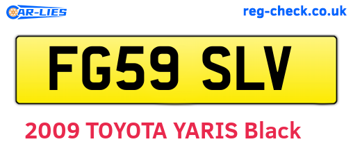 FG59SLV are the vehicle registration plates.