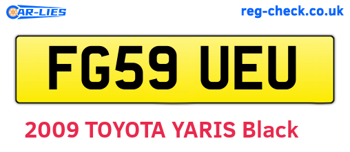 FG59UEU are the vehicle registration plates.