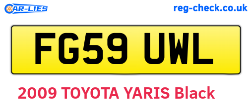 FG59UWL are the vehicle registration plates.