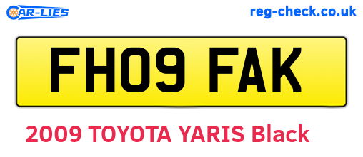 FH09FAK are the vehicle registration plates.