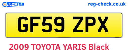 GF59ZPX are the vehicle registration plates.