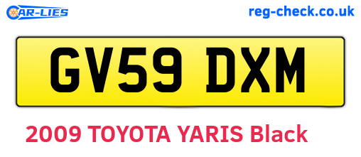 GV59DXM are the vehicle registration plates.