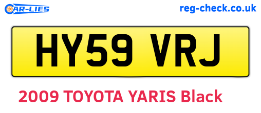 HY59VRJ are the vehicle registration plates.