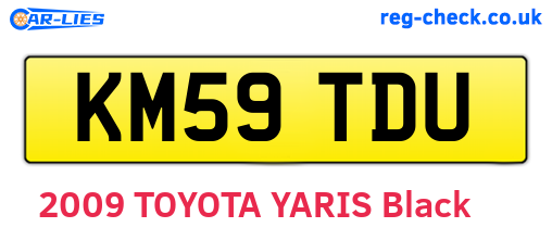 KM59TDU are the vehicle registration plates.