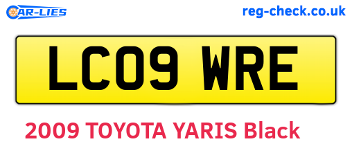 LC09WRE are the vehicle registration plates.