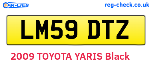 LM59DTZ are the vehicle registration plates.