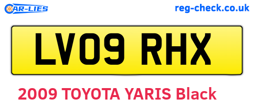 LV09RHX are the vehicle registration plates.