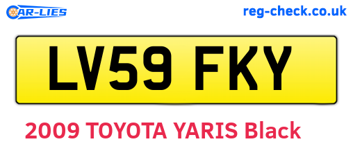 LV59FKY are the vehicle registration plates.