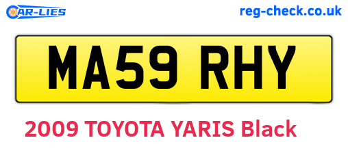 MA59RHY are the vehicle registration plates.