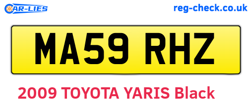 MA59RHZ are the vehicle registration plates.