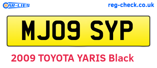 MJ09SYP are the vehicle registration plates.