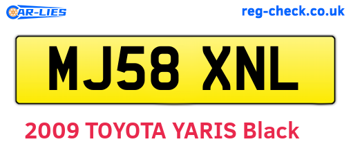 MJ58XNL are the vehicle registration plates.