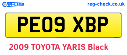 PE09XBP are the vehicle registration plates.
