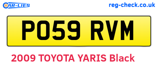 PO59RVM are the vehicle registration plates.
