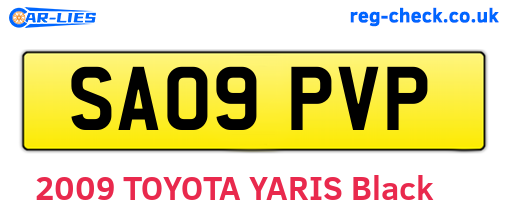 SA09PVP are the vehicle registration plates.