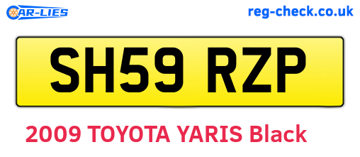 SH59RZP are the vehicle registration plates.