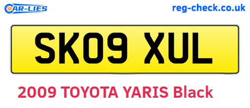 SK09XUL are the vehicle registration plates.