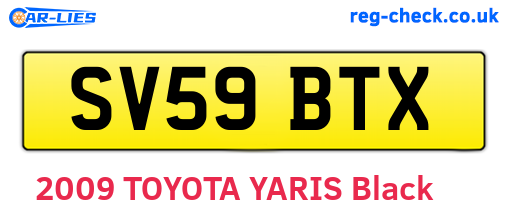 SV59BTX are the vehicle registration plates.
