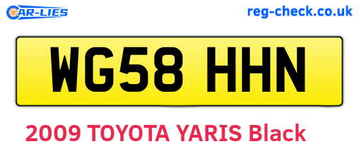 WG58HHN are the vehicle registration plates.