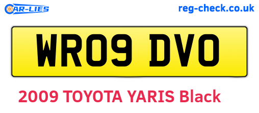 WR09DVO are the vehicle registration plates.