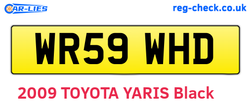 WR59WHD are the vehicle registration plates.