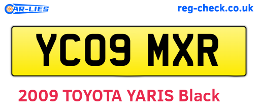 YC09MXR are the vehicle registration plates.