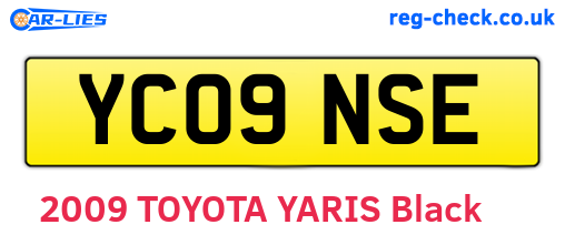 YC09NSE are the vehicle registration plates.
