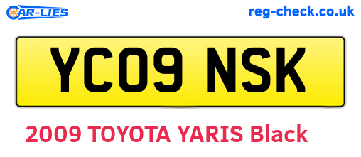 YC09NSK are the vehicle registration plates.