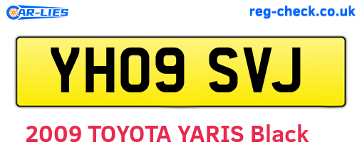 YH09SVJ are the vehicle registration plates.