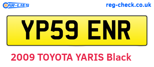 YP59ENR are the vehicle registration plates.