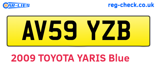 AV59YZB are the vehicle registration plates.