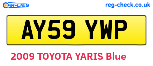 AY59YWP are the vehicle registration plates.