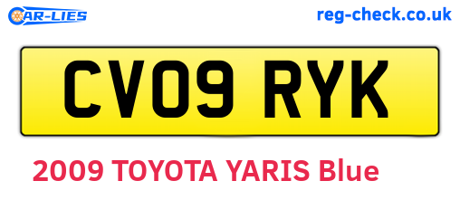 CV09RYK are the vehicle registration plates.