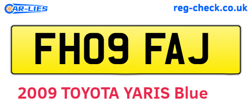 FH09FAJ are the vehicle registration plates.