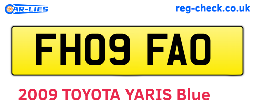FH09FAO are the vehicle registration plates.