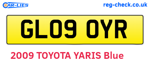 GL09OYR are the vehicle registration plates.
