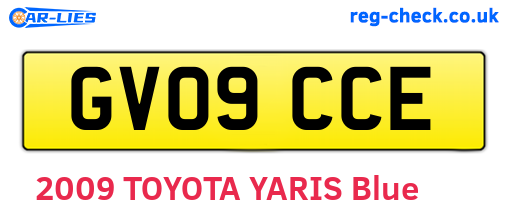 GV09CCE are the vehicle registration plates.