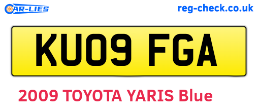 KU09FGA are the vehicle registration plates.