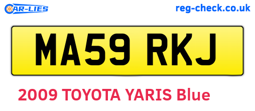 MA59RKJ are the vehicle registration plates.