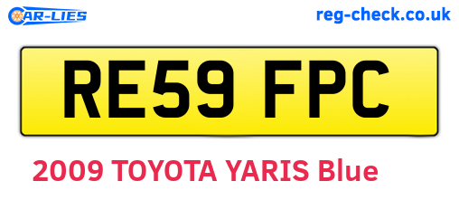 RE59FPC are the vehicle registration plates.
