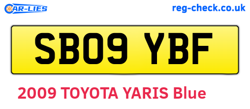 SB09YBF are the vehicle registration plates.